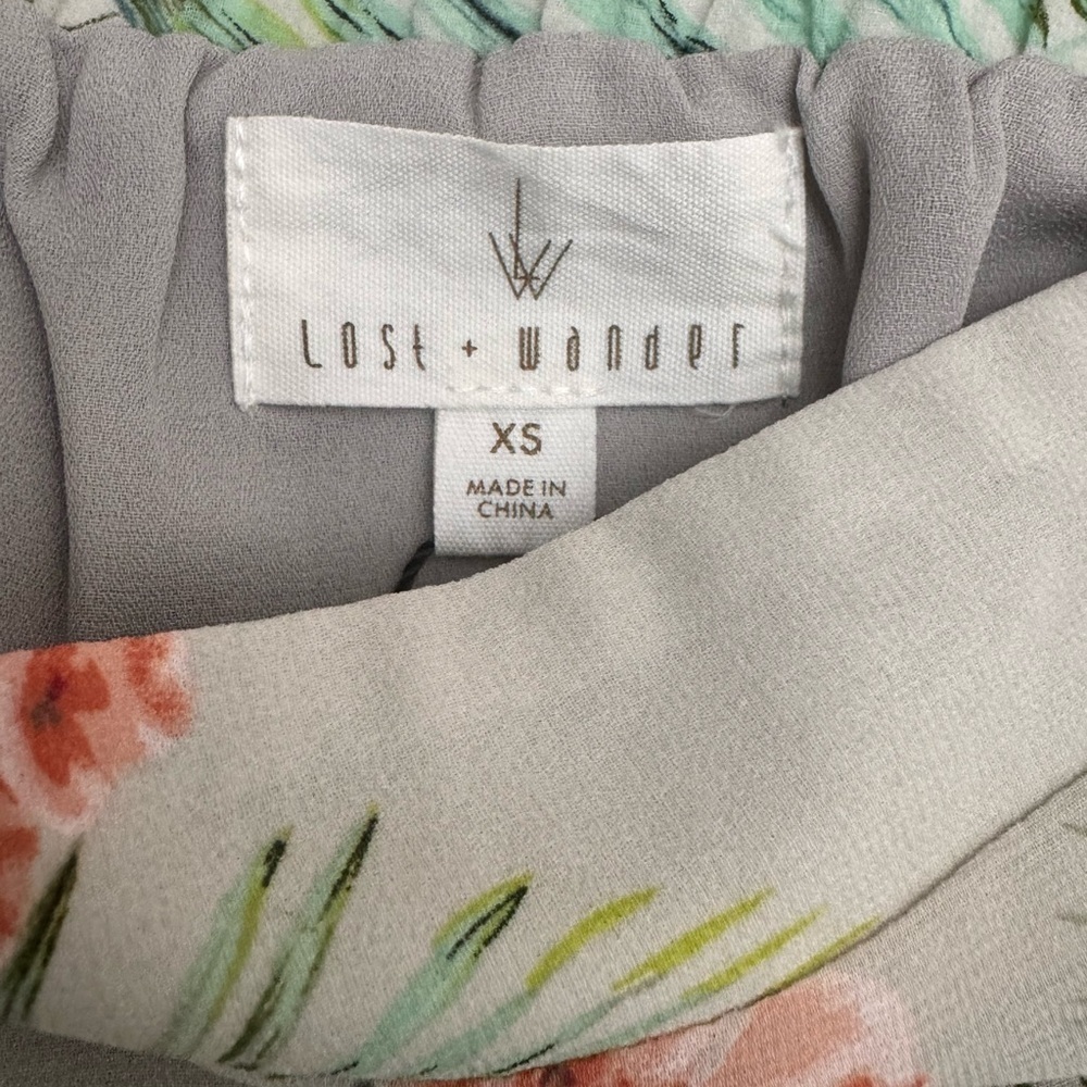 Lost + Wander Tropical Floral Tiered Ruffle Mini Skirt NWT Resort Boho XS, M NWT - Picture 10 of 14